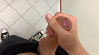Hot boy Jerkin Off in Toilet at Gym (RISKY)/ Almost caught ! /Hunks /Cute