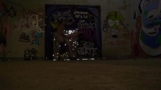 Hot twink skater sex in abandoned building caught fucking outdoors