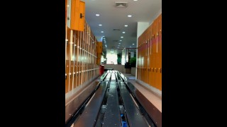 Thai boy risky play with Dildo in public Bathroom