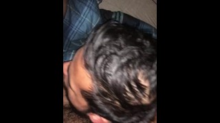 College hairy Indian sucks off black friend