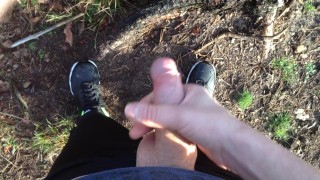 Jerking my dick and cumming in public – hd