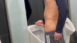 Cruising at urinals with horny married guy