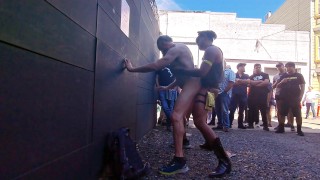 hung daddy takes Dick BB and sucked by boy, folsom street fair