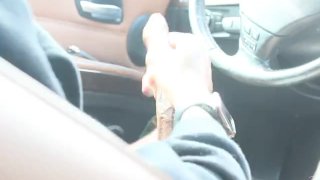 Teen Stroking dick in public