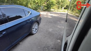 Scally Cumshot in Full View of Voyeurs at Gay Cruising Spot